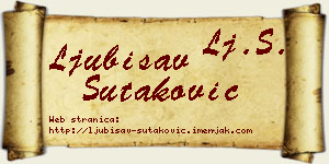 Ljubisav Šutaković vizit kartica
